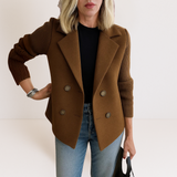 Marta™ | Elegáns Kabát Kötött Ujjakkal