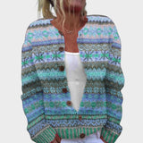 Isabel | Őszi Virágmintás Kardigán