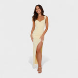 Sarella | Hosszú Ruha Masnival És Nyitott Hátsó Résszel