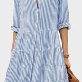 Anna | Csíkos Nyári Dress