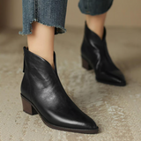 Camille | Luxurious Ankle Boots with Low Heels