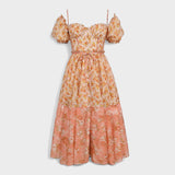 Valentina | Ruha Korall Színű Virágos