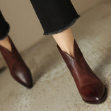 Camille | Luxurious Ankle Boots with Low Heels