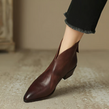 Camille | Luxurious Ankle Boots with Low Heels