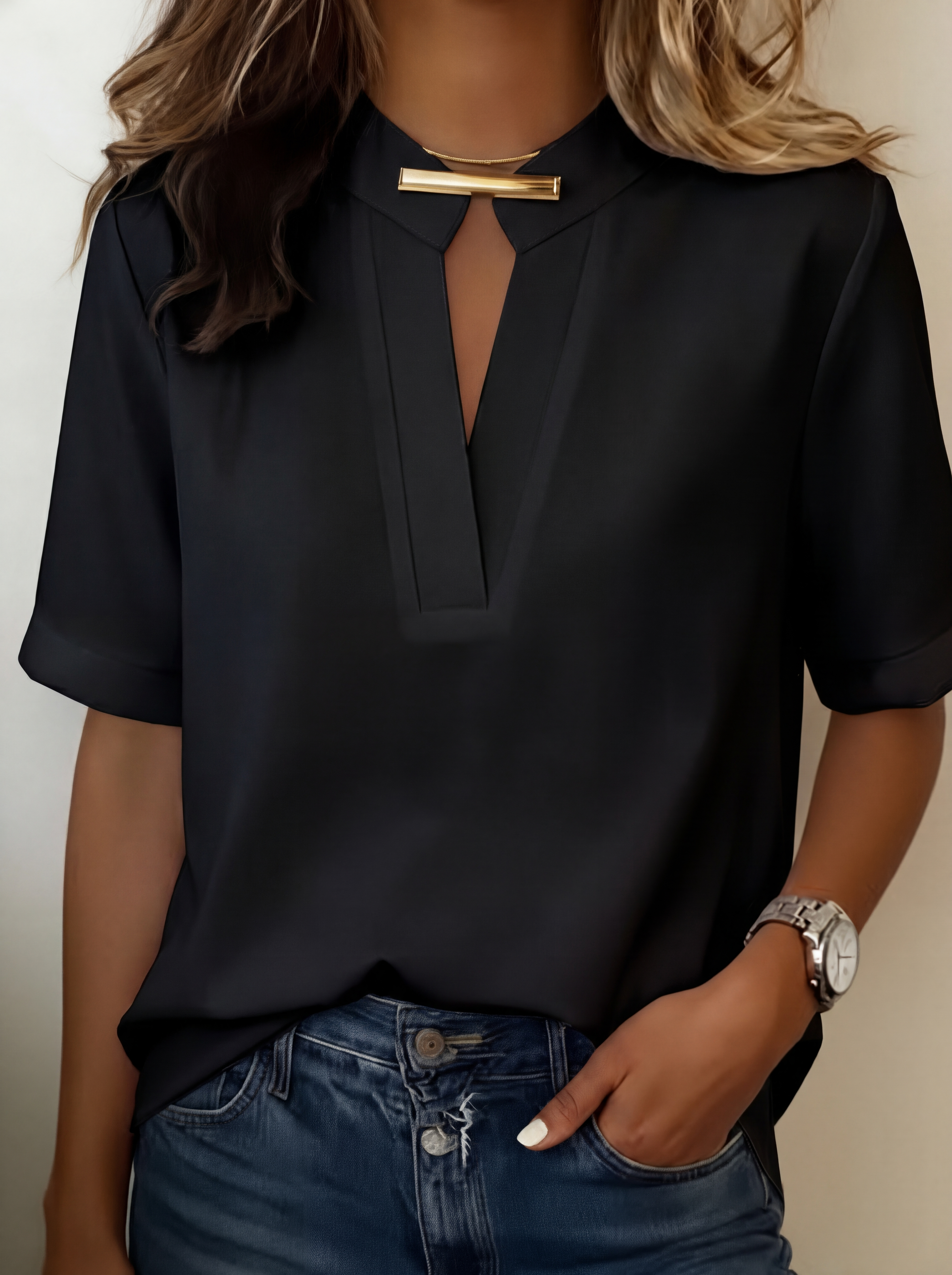 Margaux blúz - Fekete