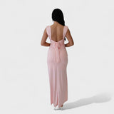 Sarella | Hosszú Ruha Masnival És Nyitott Hátsó Résszel