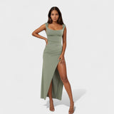 Sarella | Hosszú Ruha Masnival És Nyitott Hátsó Résszel