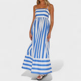 Isabel | Csíkos Maxi Ruha