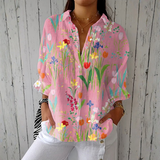 Sophie | Virágos Blúz Tulipán Mintázattal