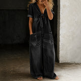 Maya | Farmer Jumpsuit Széles Szárral