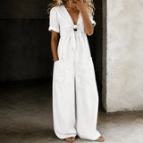 Maya | Farmer Jumpsuit Széles Szárral
