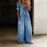 Maya | Farmer Jumpsuit Széles Szárral