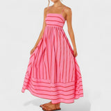 Isabel | Csíkos Maxi Ruha