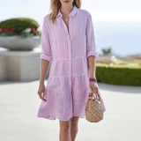 Anna | Csíkos Nyári Dress