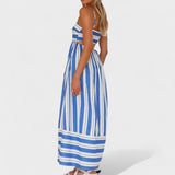 Isabel | Csíkos Maxi Ruha